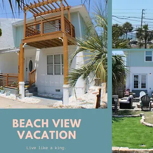 Oceanview Oasis - Relax With Hot Tub, Breakfast, Fire Pit & Putting Green! Panama City Beach